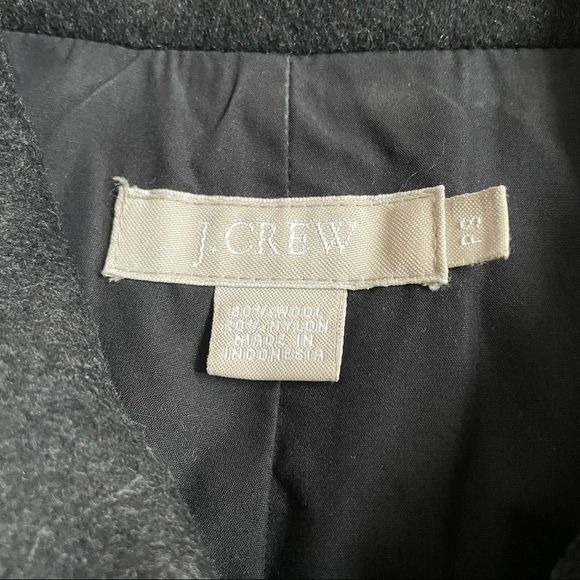 J. Crew Dark Charcoal Gray Wool Blend Double Breasted Peacoat Size PS - Picture 5 of 7